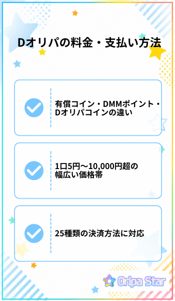 Dオリパの料金・支払い方法