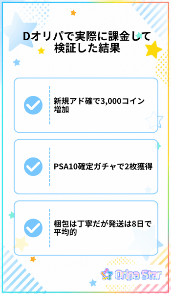 Dオリパで実際に課金して検証した結果